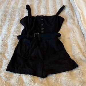 Forever 21 Black Button-Up Romper